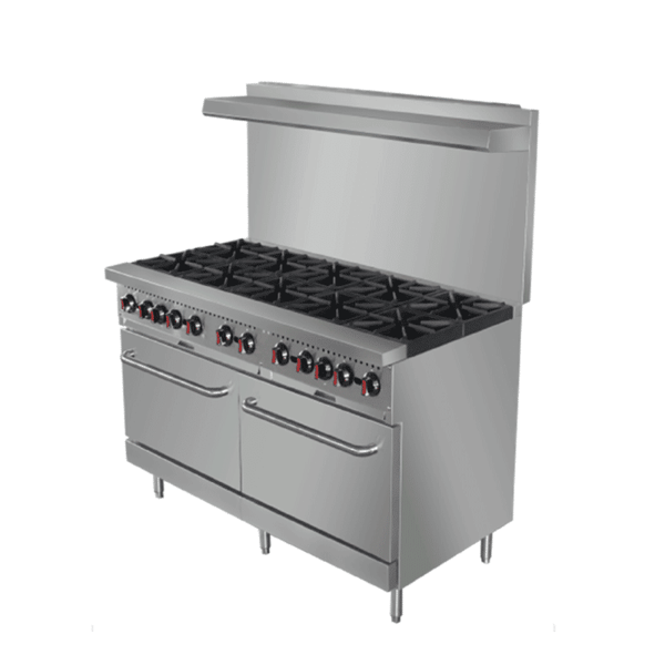 6 Burner Gas Stove with Double Oven CM-7G-TQ-6 Restaurant Cooking Stove  Chefmax