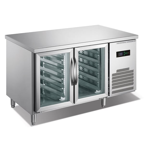 Gekühlter Zubereitungstisch aus Edelstahl mit 2 Türen WF150D2GN