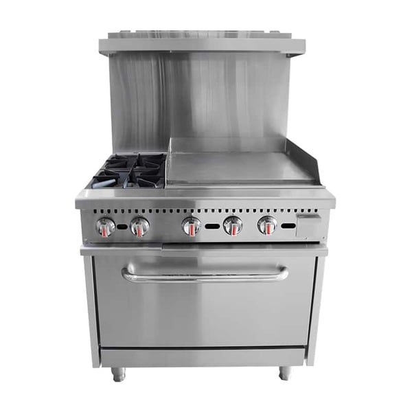 Cuisinière à gaz à 2 brûleurs avec réchaud combiné grill CM-HFSO-36-G24