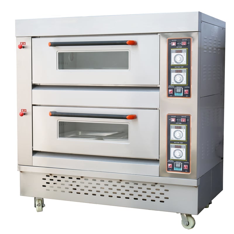 Oven gas komersial 2 dek 4 baki CM-RQHX-2A