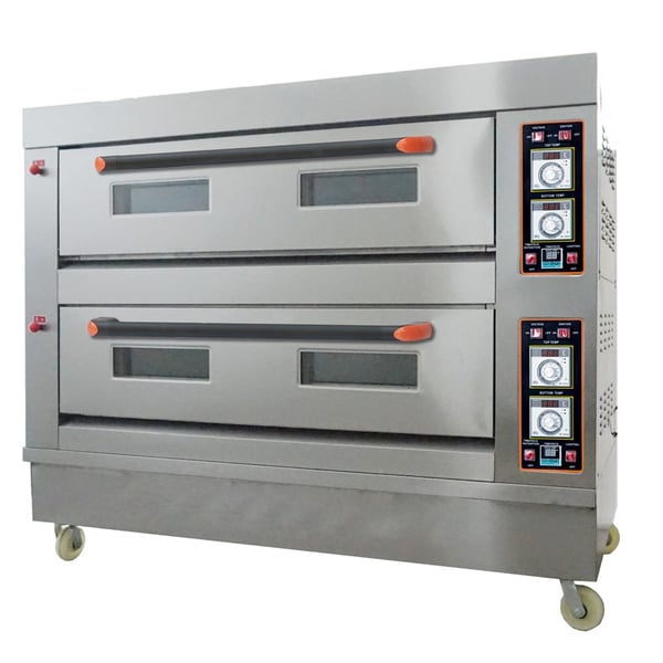 Forno a gás comercial de 2 decks e 6 bandejas CM-RQHX-2B