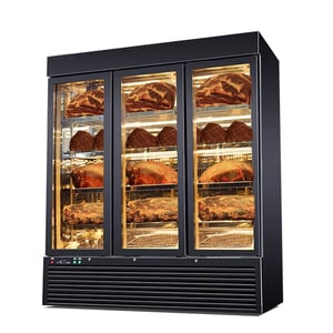 3 door dry age refrigerator