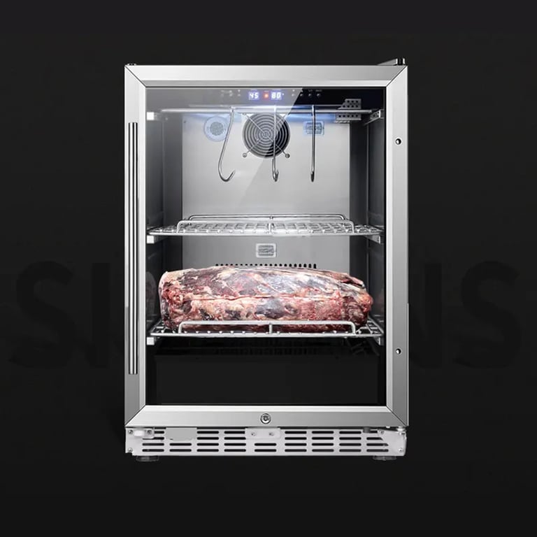 double layer dry age meat fridge