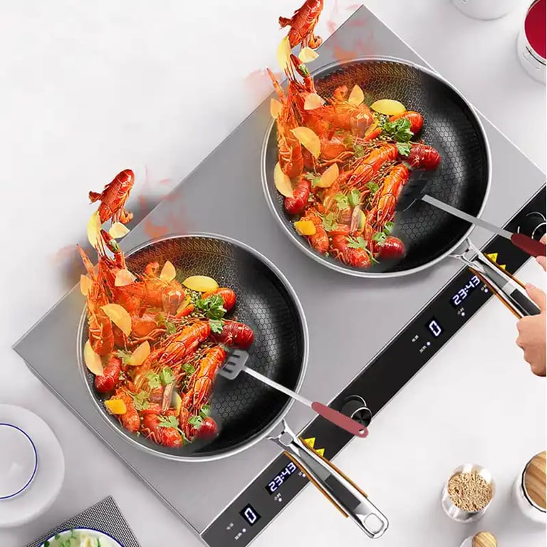 double burner commercial induction cooktop