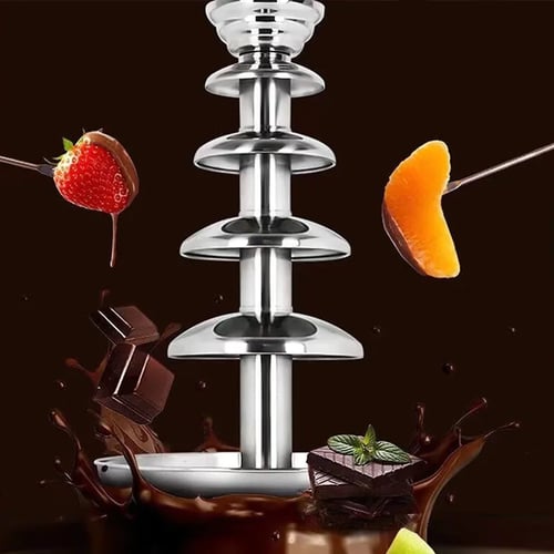 chocolate fountain stainless steel tower layers