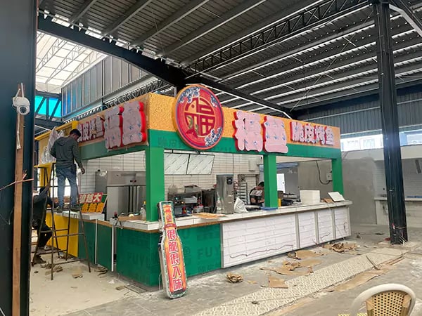 grilled fish stands