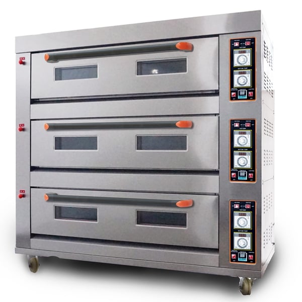 Forno a gas professionale 3 camere 9 teglie CM-RQHX-3B