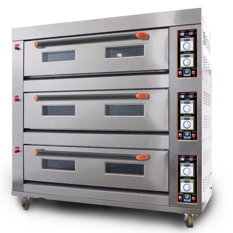 Oven gas komersial 3 dek 9 baki CM-RQHX-3B