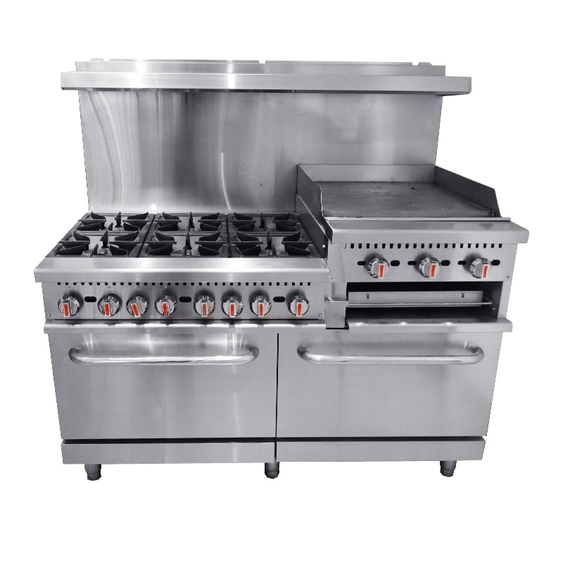 6 Burner Gas Range and Salamander CM-HFSO-60-GS24