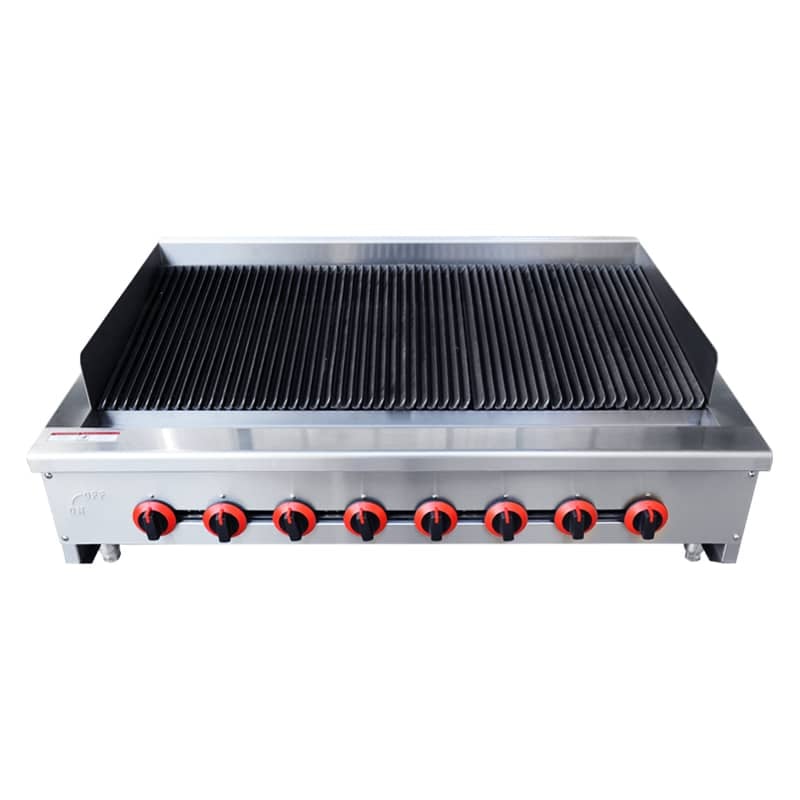 8 Burner Natural Gas Charbroilers Charcoal Grill Commercial Kitchen