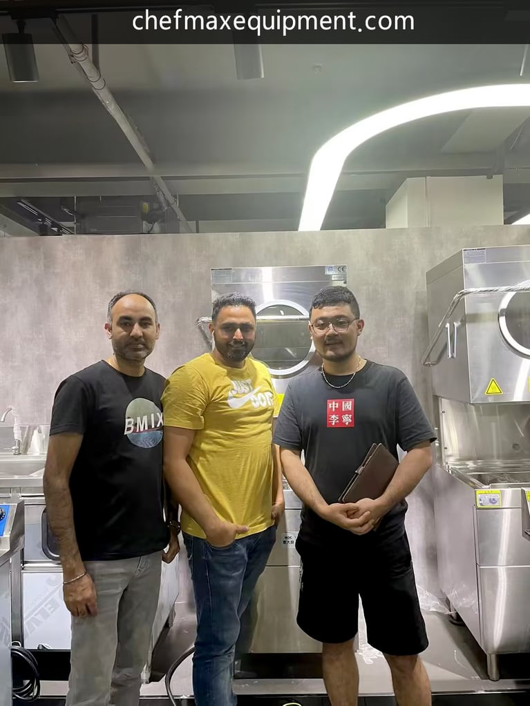 Australian dishwasher customer visits Chefmax