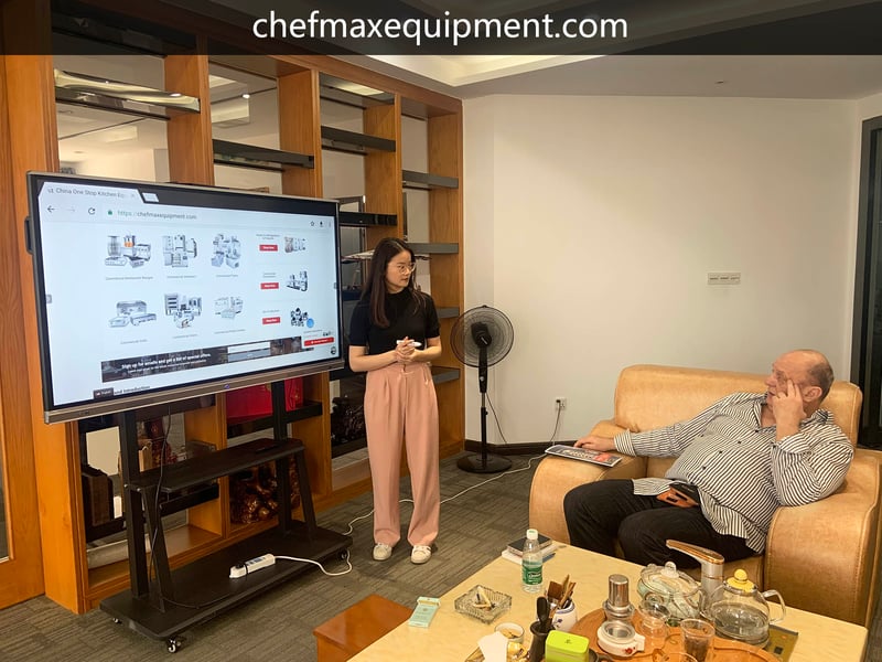 Chefmax employees introduce products to customers