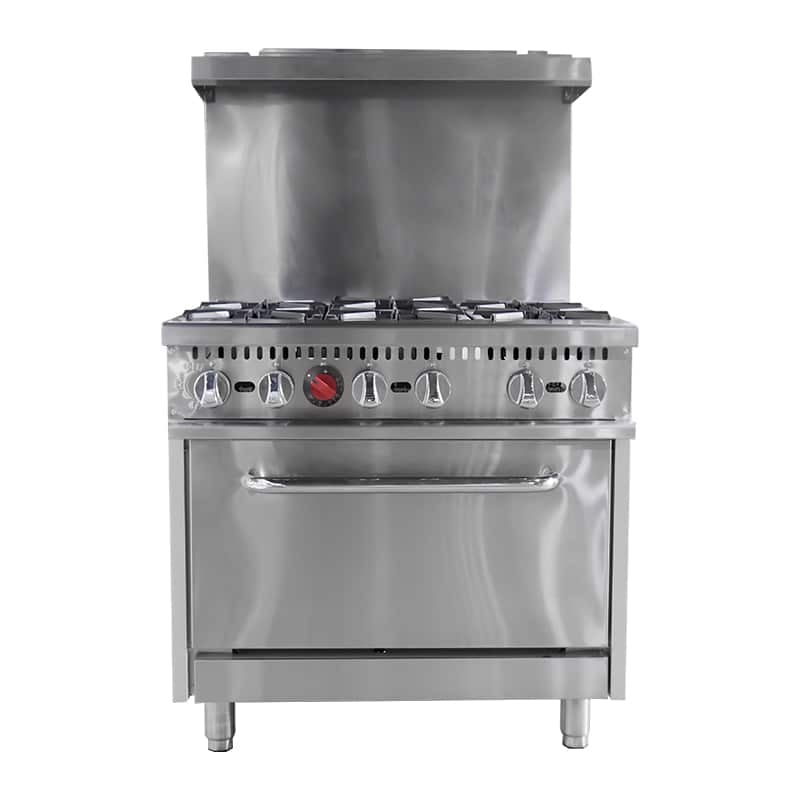 Cuisinière à gaz commerciale chinoise 6 brûleurs avec four CM-HFSO-36