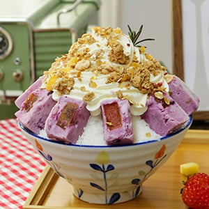 Colorful fruit bingsu recipe