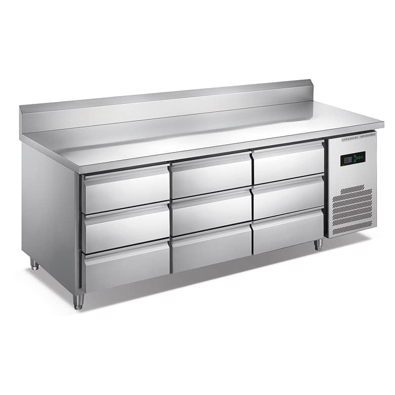 Commercial Under Worktop Fridge CM-WF180D9AD Freezer with 9