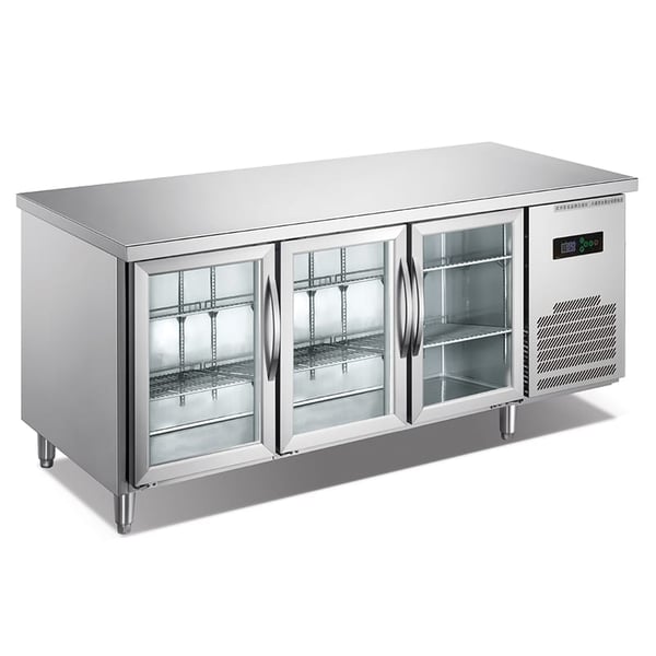 Kleiner Arbeitsplatten-Kühlschrank mit Glastür WS150G2AD