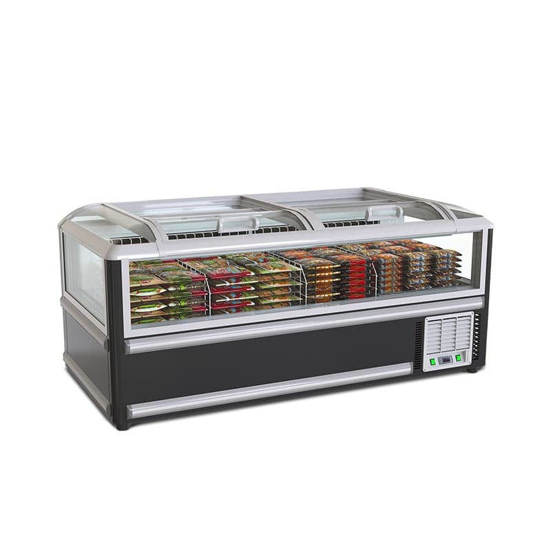 스테인리스 스틸 유리 도어 리치인 냉장고 CM-A185WB