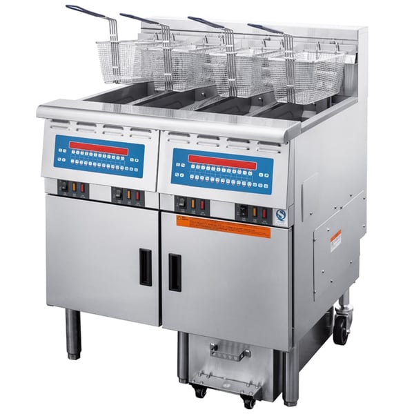 Commercial Vertical Gas Deep Fryer CM-GF-985 Double-tank Deep Fryer 28L*2  Chefmax