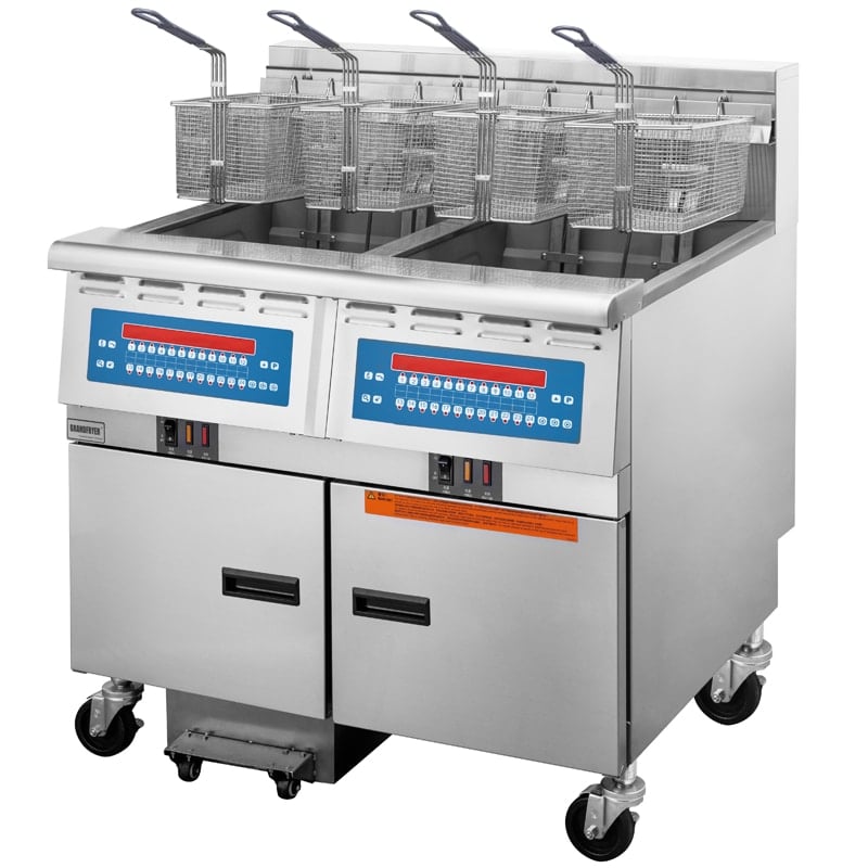 Three tank stainless steel fryer NTP7-4EF-A