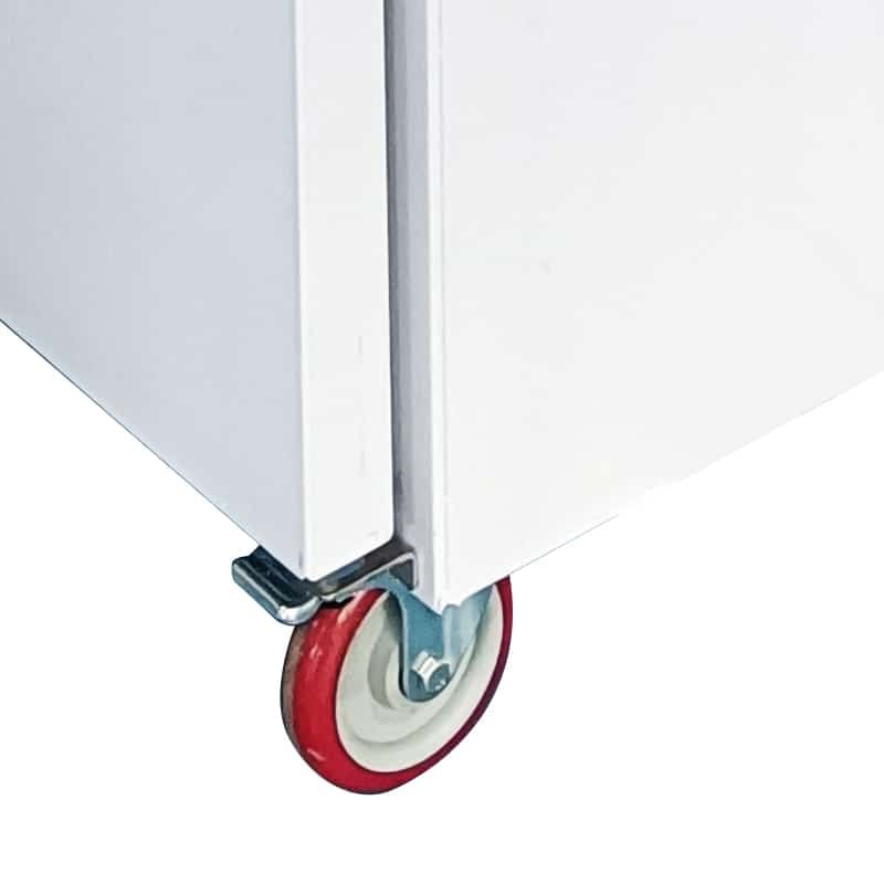 Top Mounted Solid Door Reach-In Freezer wheel