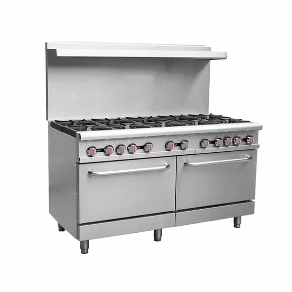 Cocina de gas comercial de 6 fuegos CM-HFMX-1830 con plancha y freidora  Chefmax