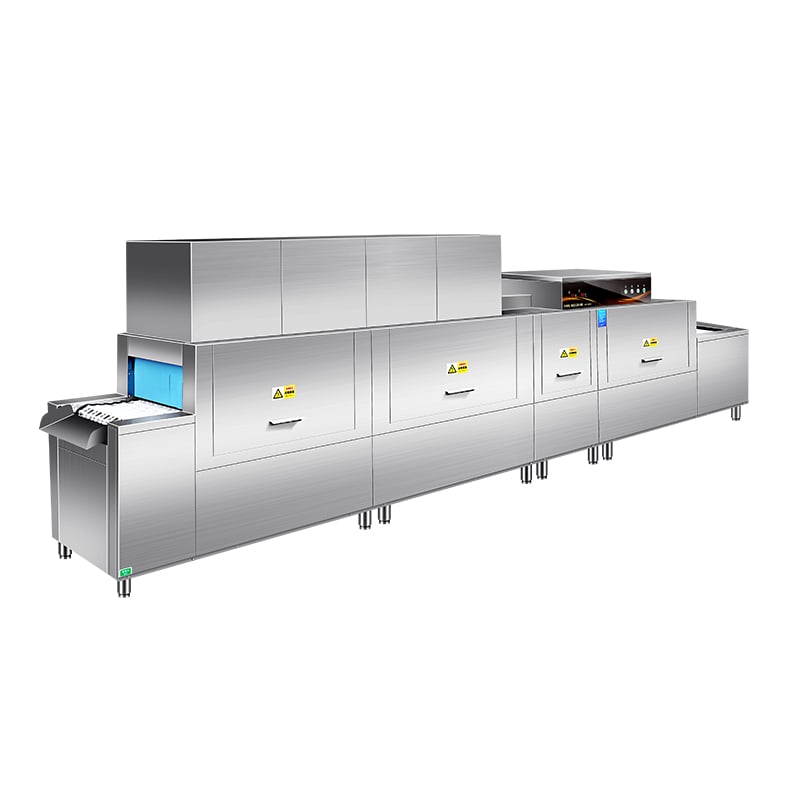 Conveyor Commercial Dishwasher CM-MAX-580HD Double-Cylinder Double-Spraying  Double-Drying Leveling Type Chefmax