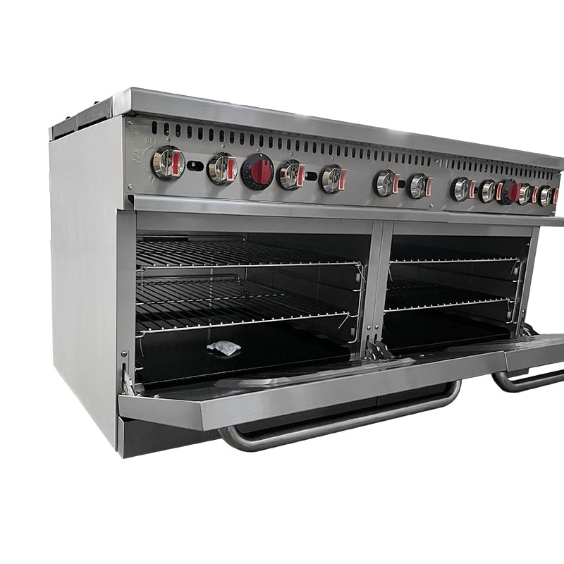 cocina de gas profesional de 10 quemadores con horno CM-HFSO-60