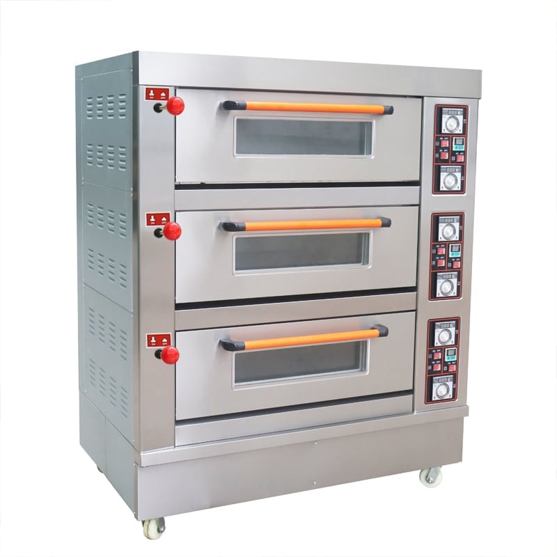 oven gas komersial 3 dek 6 baki CM-RQHX-3A