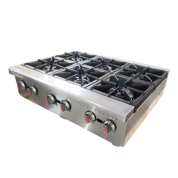 komersial 6 burner countertop gas sawetara CM-HWS-6