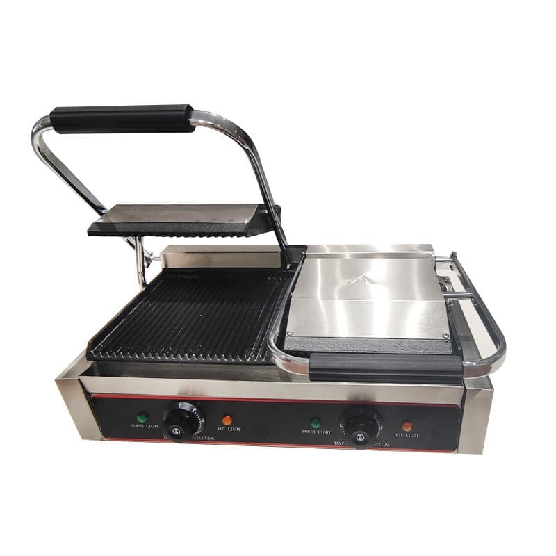 Double Burner Commercial Sandwich Griller CM-HEG-813A Restaurant Panini  Press Chefmax