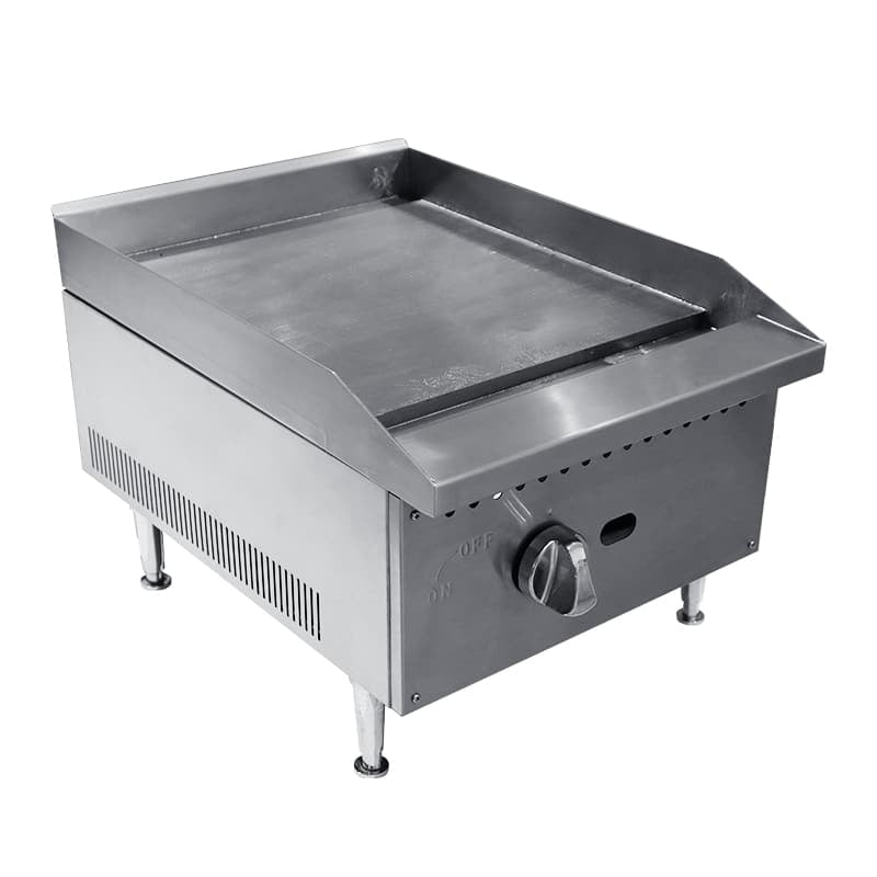 Single Burner Flat Top Griddle CM-HLRG-400 Countertop Gas Griddle  Commercial Chefmax