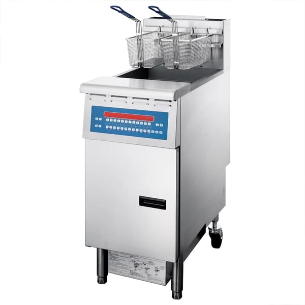 Commercial Vertical Gas Deep Fryer CM-GF-985 Double-tank Deep Fryer 28L*2  Chefmax