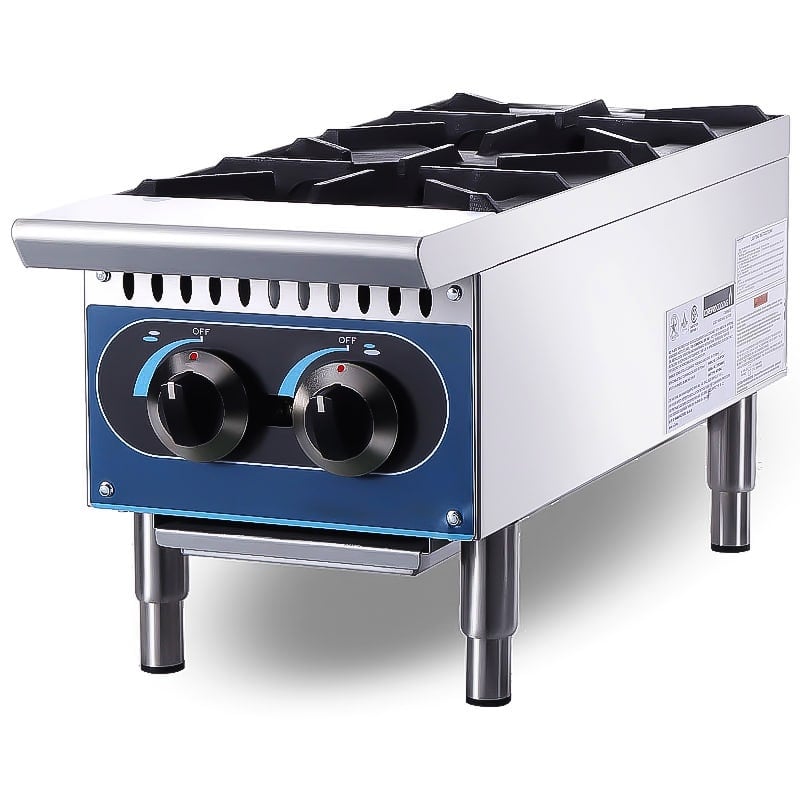 2 Burner Countertop Gas Range Commercial Gas Stove for Restaurant