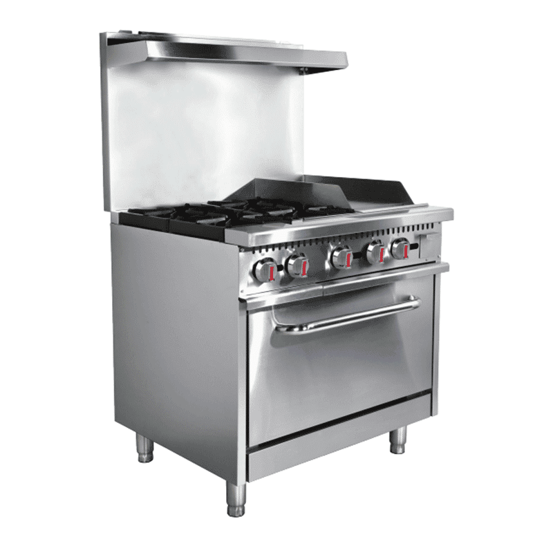 commercial-gas-range-4-burner-with-grill CM-HFSO-36-G12