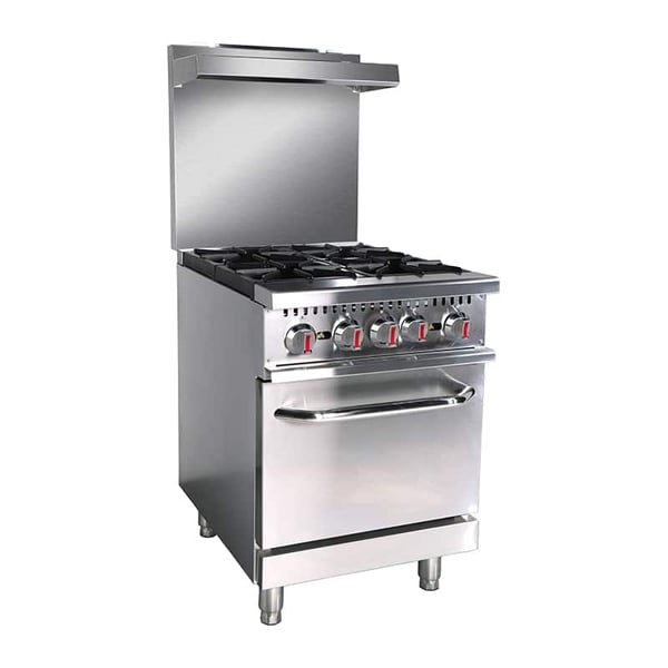 commercial gas range 4 burner CM-HFSO-24