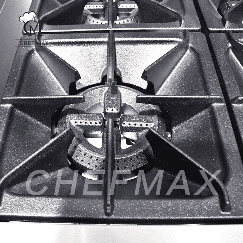 Cocina de gas comercial de 6 fuegos CM-HFMX-1830 con plancha y freidora  Chefmax