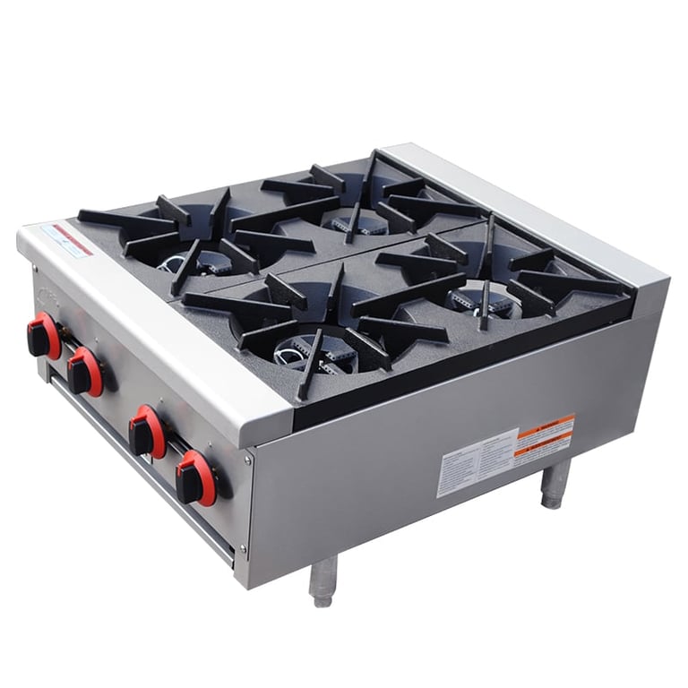 Commercial Countertop Range 4 Burner CMHS4 Restaurant Kitchen Gas