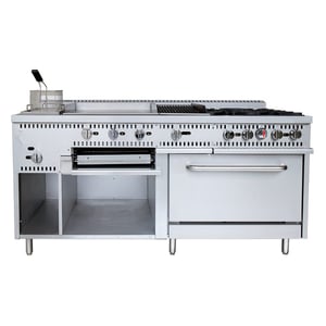 commercial gas stove with oven and grill CM-HFMX-1830