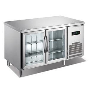 commercial glass undercounter fridge