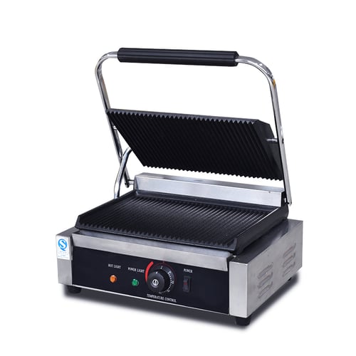 Commercial Restaurant Panini Grill Single Burner Stainless Steel Panini Grill