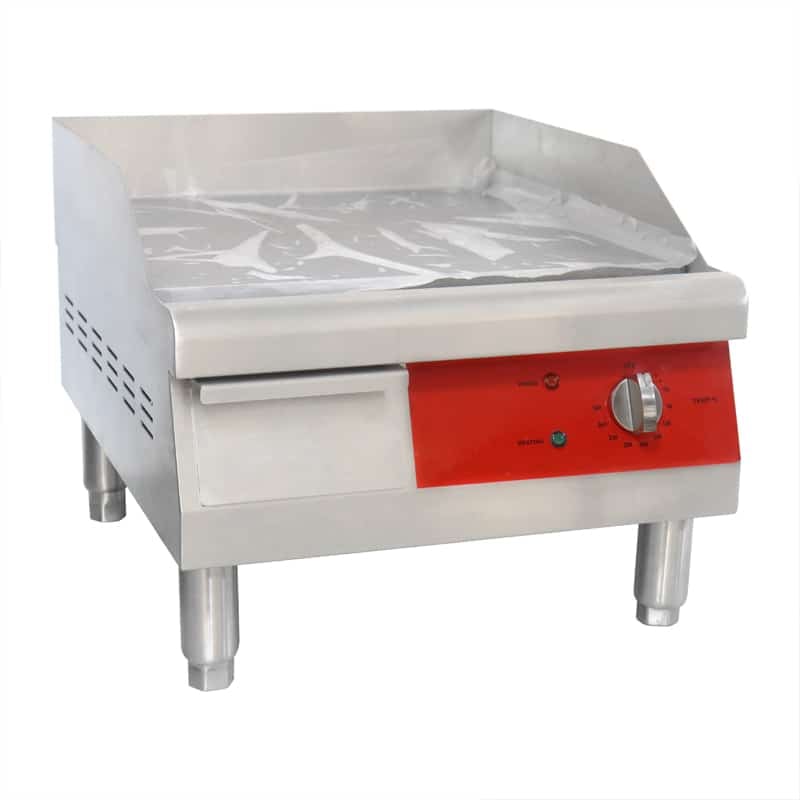 parrilla plana de acero inoxidable profesional CM-FN-01