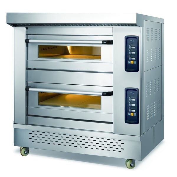 forno elétrico comercial de 2 decks e 4 bandejas para computador CM-LDO-24