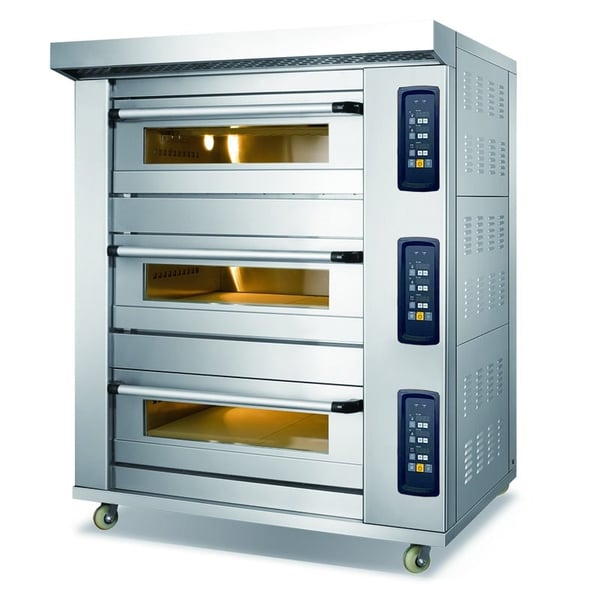 forno elétrico comercial de 3 decks e 6 bandejas para computador CM-LDO-36