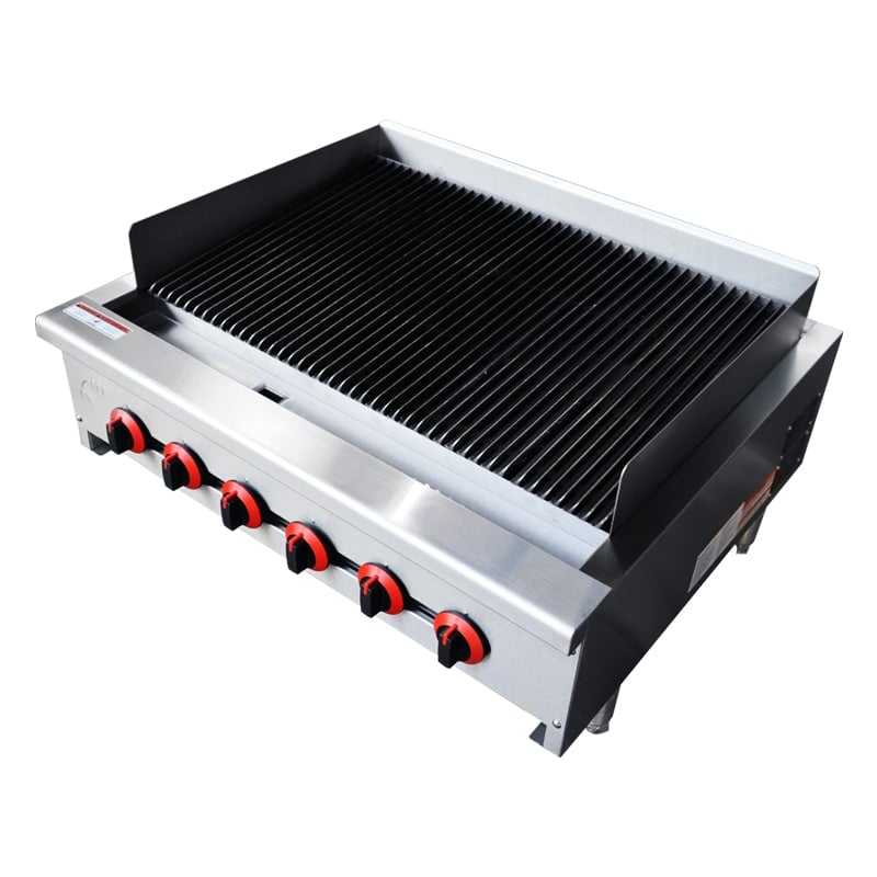 countertop gas 6 burner charbroiler komersial CM-HRC-36