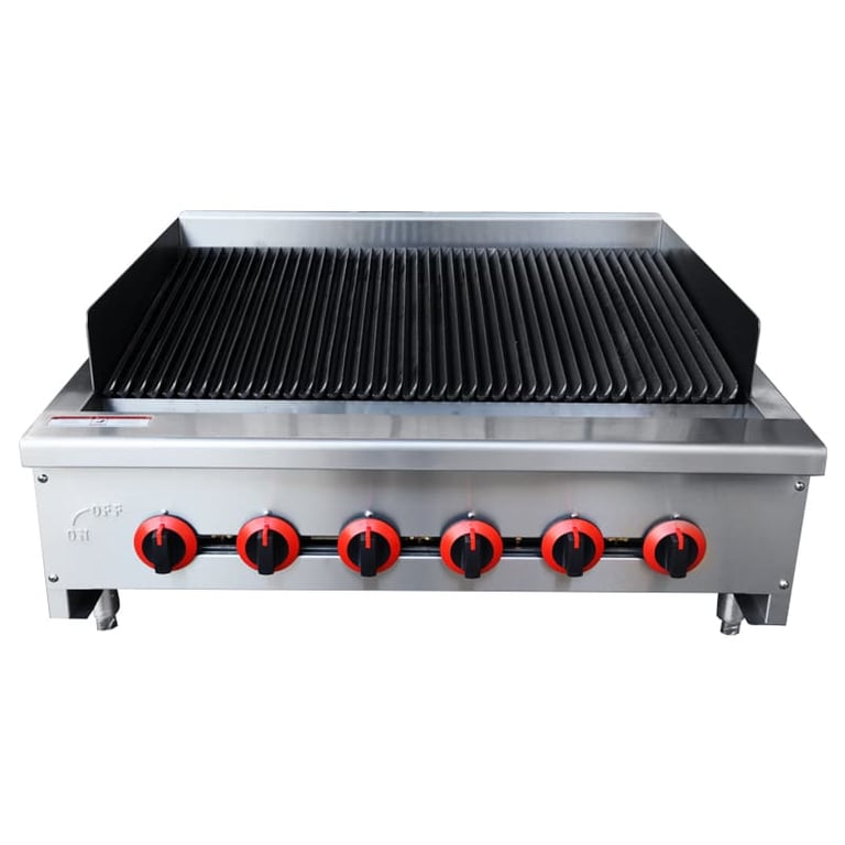 meja gas komersial charbroiler CM-HRC-36