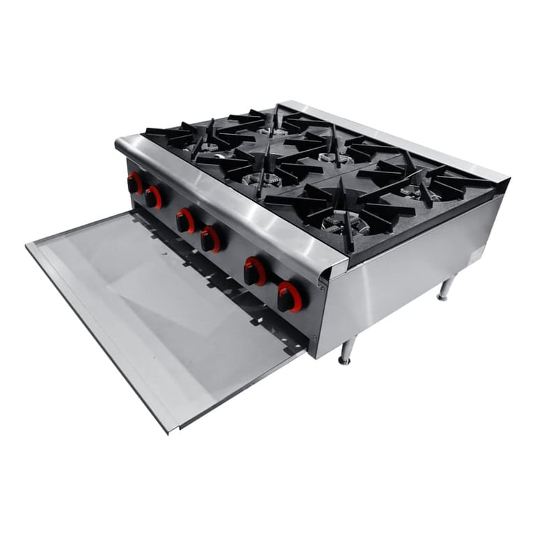 Cuisinière à gaz robuste de comptoir CM-HS-6