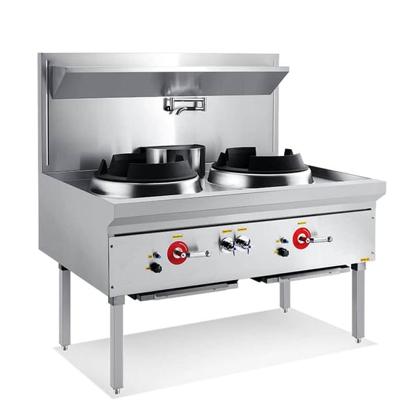 wok cinese a doppio fuoco serie CM-NW-2BC