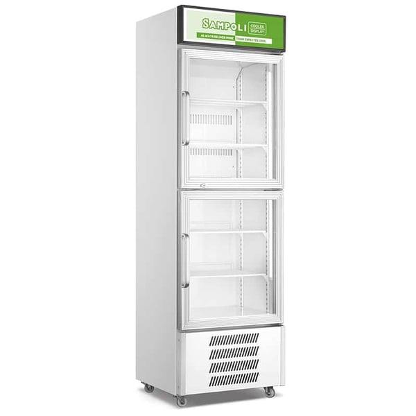 frigoríficos de meia porta de vidro duplo BL-HG360F2