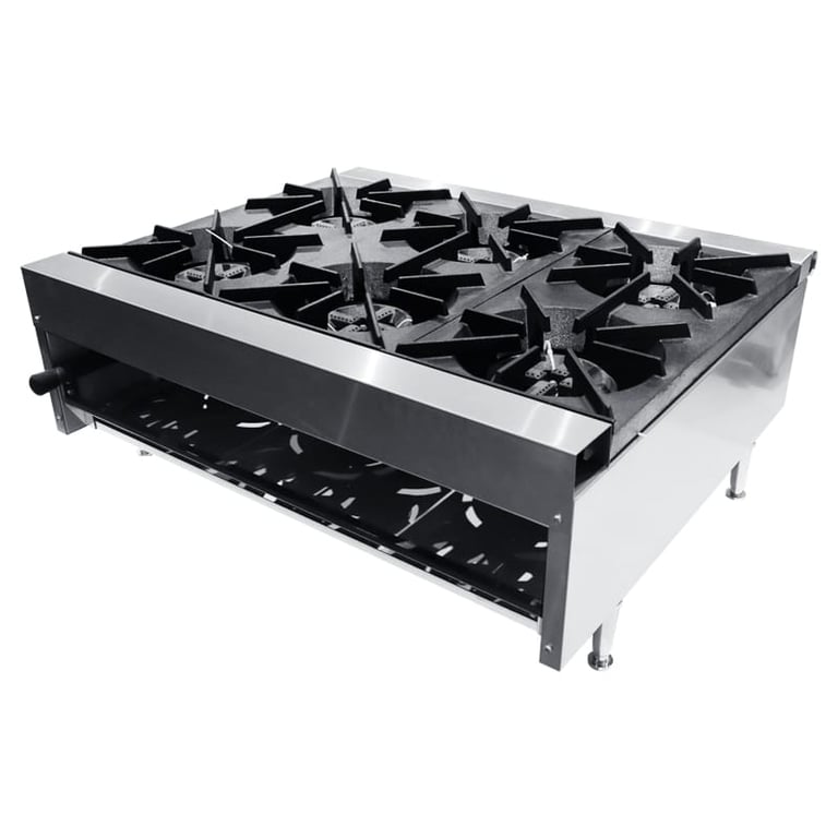 Cuisinière à gaz robuste à 6 brûleurs CM-HS-6