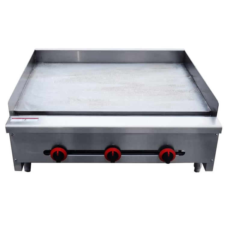 3 Burner Restaurant Gas Flat Top Grill Gas Countertop Kitchen Griddle